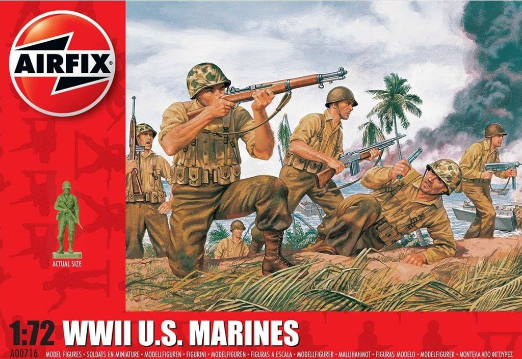 Airfix 1/72 WWII US Marines Figure Set (45) Kit