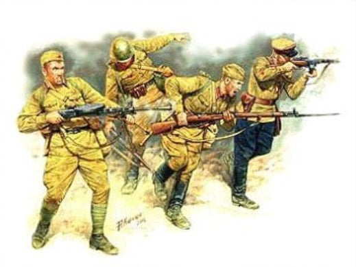 Master Box Ltd 1/35 Soviet Infantry in Action Eastern Front 1941-42 (4) Kit