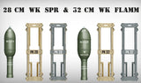 MiniArt Military Models 1/35 German Rocket Launcher w/28cm WK SPR & 32cm WK Flamm (New Tool) Kit