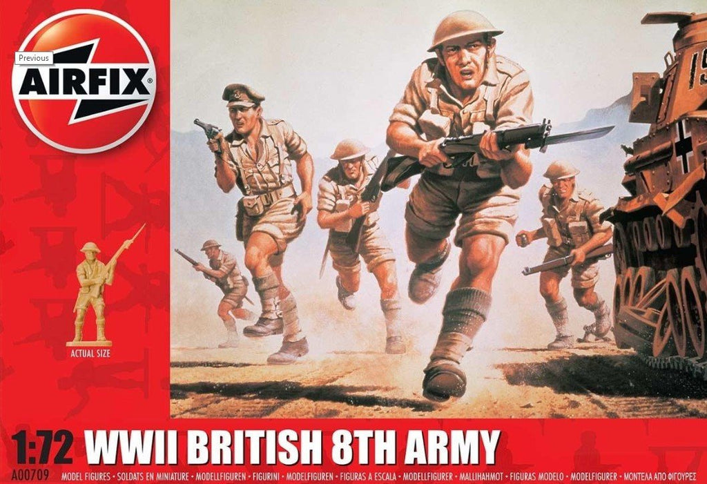 Airfix Military 1/72 WWII British 8th Army Figure Set (Re-Issue) Kit