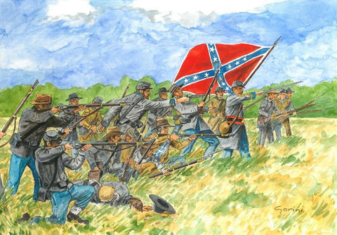 Italeri Military 1/72 American Civil War Confederate Infantry (50) Kit
