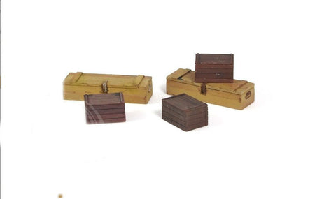 Matho 1/35 Wooden-Type Crates, Resin (5) (2 Different Types)