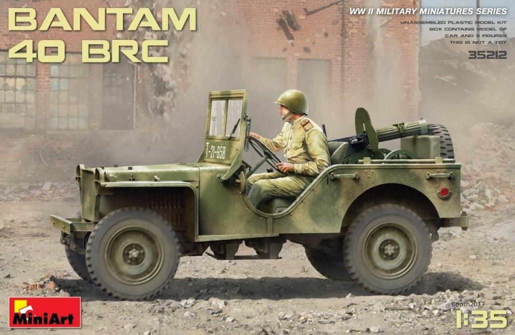 MiniArt Military 1/35 WWII Bantam 40BRC Military Car w/Gun & 5 Crew Kit