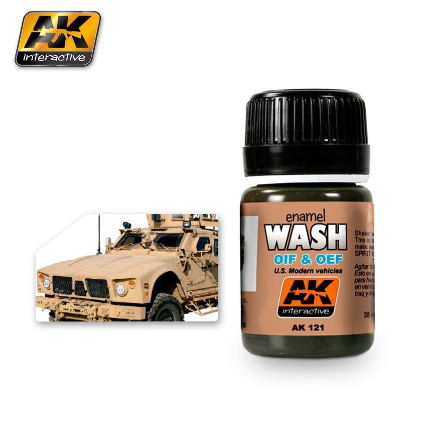 AK Interactive OIF & OEF US Modern Vehicles Wash Enamel Paint 35ml Bottle