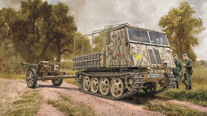 Italeri Military 1/35 RSO/03 German Tracked Vehicle w/75mm Pak 40 Gun Kit