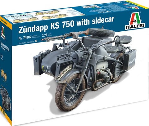 Italeri 1/9 Zundapp KS 750 with Sidecar Kit