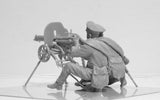 ICM 1/35 WWI Russian MG Team (2) w/Maxim 1910 MG, Weapons & Equipment Kit