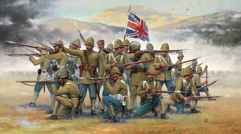 Italeri Military 1/72 British Infantry & Sepoys Soldiers Colonial Wars (30) Kit