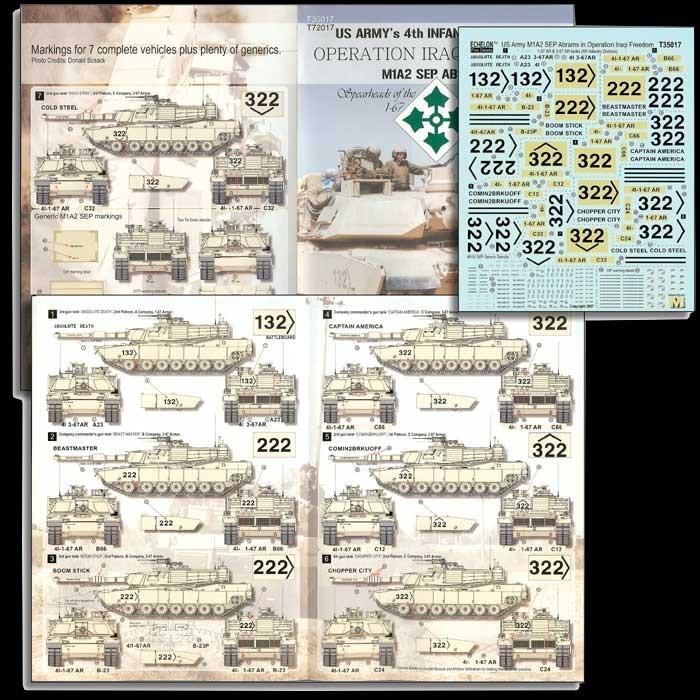 Echelon Decals 1/35 US 4th Inf Div M1A2 Abrams Pt1