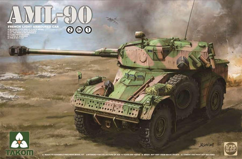 Takom 1/35 French AML90 Light Armored Car (2 in 1) Kit