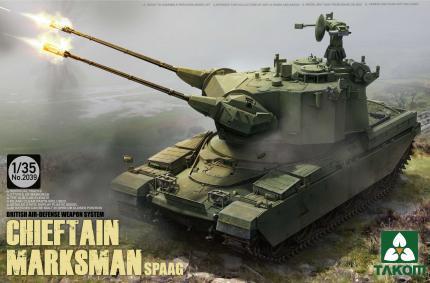 Takom Military 1/35 British Air-Defense Weapon System Chieftain Marksman SPAAG Kit