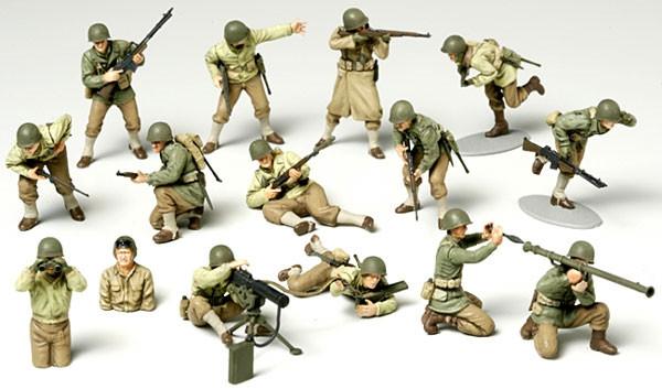 Tamiya Military 1/48 WWII US Army Infantry GI's (15 Figures) Kit