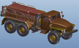 Kitty Hawk Military 1/48 Russian Ural 4320 Tanker Truck w/4 Optional Loading Trollies (New Tool) Kit