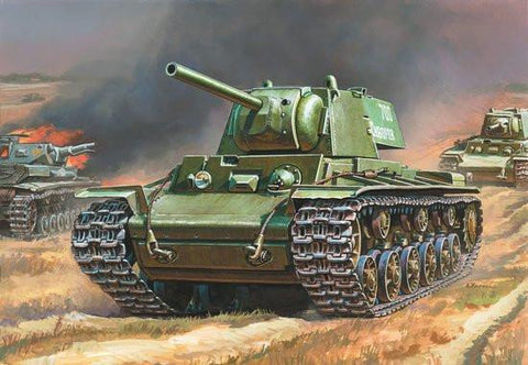 Zvezda 1/100 Soviet KV1 Mod 1940 Heavy Tank Snap Kit