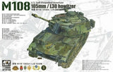 AFV Club Military 1/35 US M108 105mm/L30 Self-Propelled Howitzer (New Tool) Kit