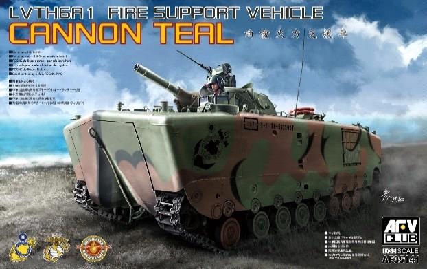 AFV Club Military 1/35 LVTH6 105mm Howitzer Fire Support Vehicle (Newly Tooled Turrets) Kit