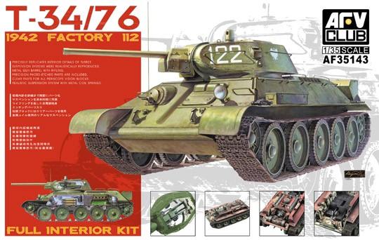 AFV Club 1/35 T34/76 Mod 1942 No.112 Full Interior Tank Kit