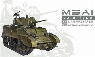 AFV Club Military 1/35 M5A1 Stuart Light Late Type Tank Kit