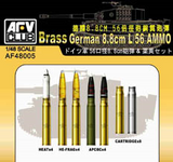 AFV Club 1/48 German 8.8cm L/56 Ammo Shells for Flak 18/36/37 & Tiger I (Brass) Kit