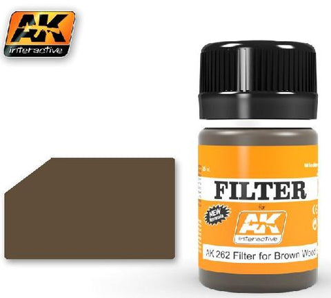 AK Interactive Filter for Brown Wood Enamel Paint 35ml Bottle