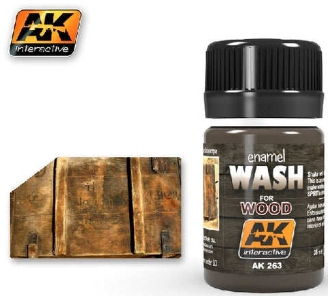 AK Interactive Wash for Wood Enamel Paint 35ml Bottle