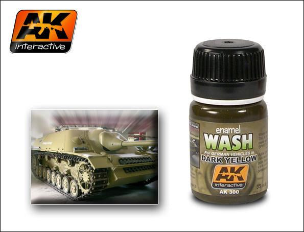 AK Interactive Dark Yellow Wash Enamel Paint 35ml Bottle