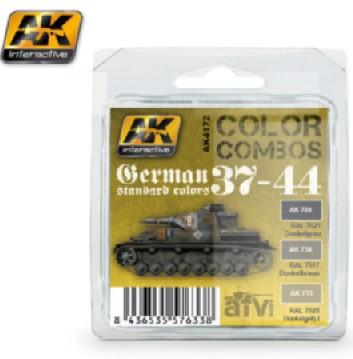 AK Interactive Color Combos: German Standard 37-44 Acrylic Paint Set (3 Colors) 17ml Bottles