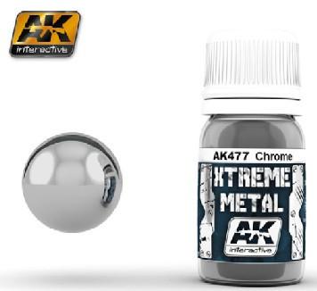 AK Interactive Xtreme Metal Chrome Metallic Paint 30ml Bottle