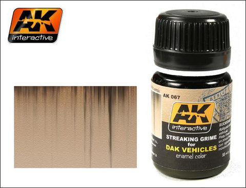 AK Interactive DAK Vehicle Streaking Grime Enamel Paint 35ml Bottle