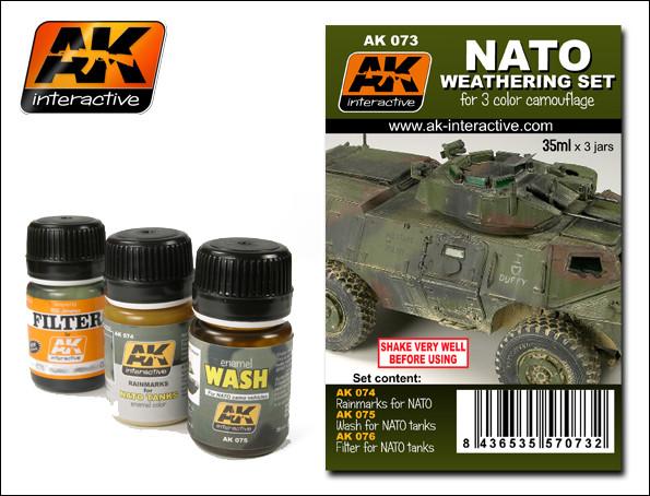 AK Interactive NATO Camouflage Enamel Paint Set (74, 75, 76)