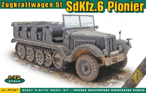 Ace 1/72 SdKfz 6 Pionier Zugkraftwageb 5-Ton Halftrack Kit