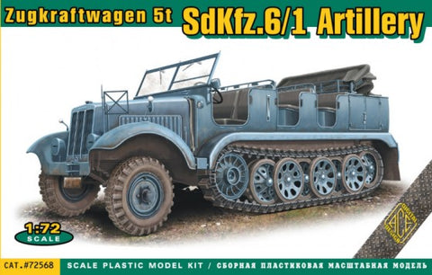 Ace 1/72 SdKfz 6/1 Artillery Zugkraftwagen 5-Ton Halftrack Kit