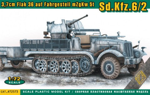 Ace 1/72 SdKfz 6/2 Halftrack w/3.7cm Flak 36 on Chassis mZgKw 5t Kit