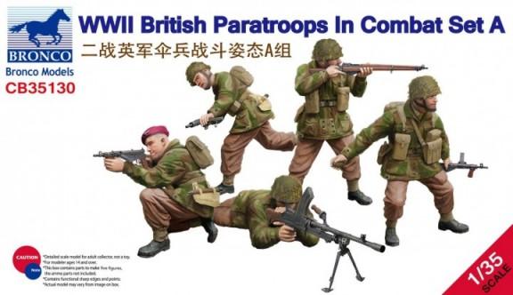 Bronco Military 1/35 WWII British Paratroops in Combat Set A (5) Kit