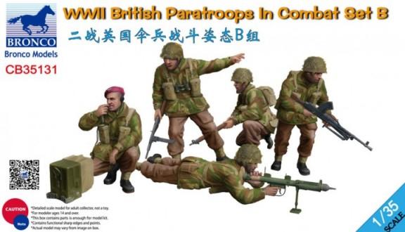 Bronco Military 1/35 WWII British Paratroops in Combat Set B (5) Kit