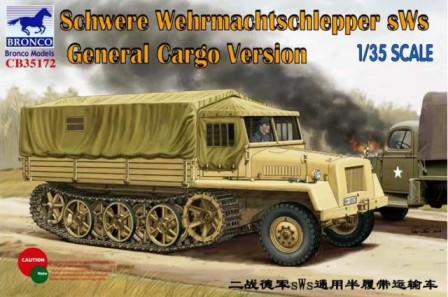 Bronco Military 1/35 German sWs General Cargo Version Halftrack Kit