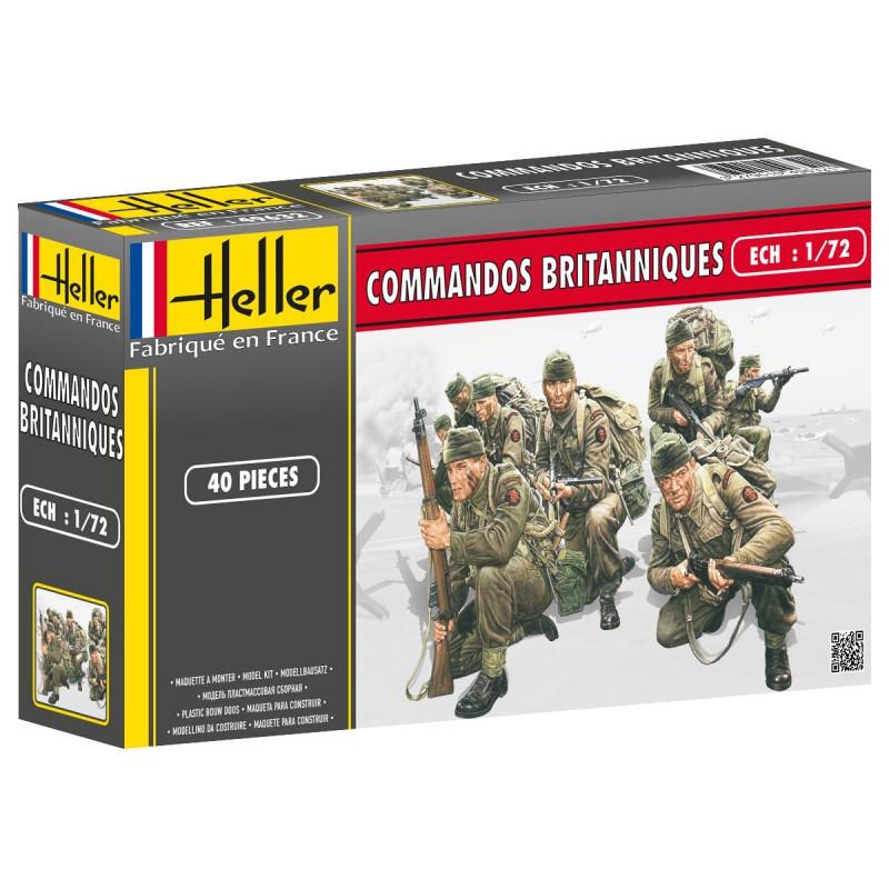 Heller Military 1/72 British Commandos (40) Kit