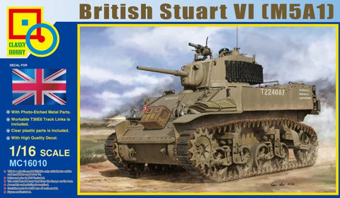 Classy Hobby 1/16 British M5A1 Stuart VI Light Tank Kit