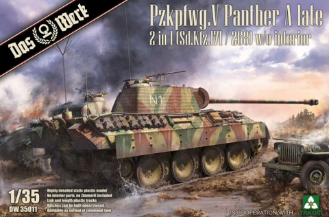 Das Werk 1/35 PzKpfwg.V Panther A Late 2 in 1 w/o Intertior Kit