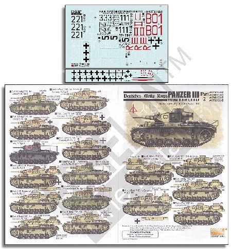 Echelon Decals 1/35 DAK Panzer IIIs Part 2