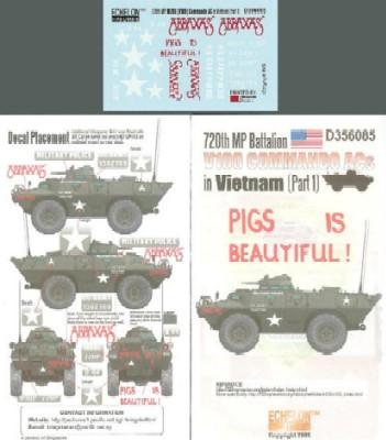 Echelon Decals 1/35 720th MP Battalion V100 Commando ACs Vietnam Pt1