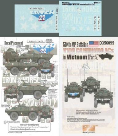 Echelon Decals 1/35 504th MP Battalion V100 Commando ACs Vietnam Pt5