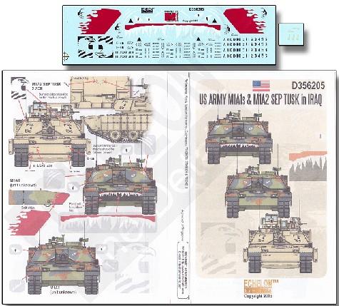 Echelon Decals 1/35 US Army M1A1s & M1A2 SEP Tusk Iraq