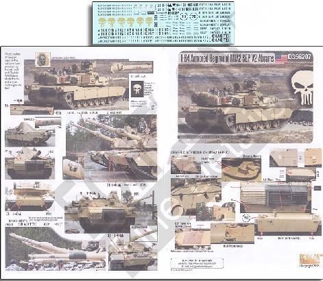 Echelon Decals 1/35 1-64th Armored Regiment M1A2 SEP V2 Abrams