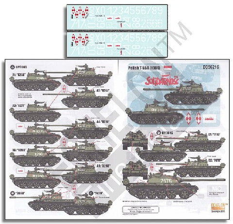 Echelon Decals 1/35 Polish T55A 1981