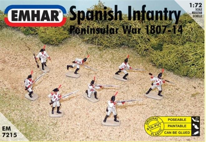 Emhar Military 1/72 Peninsular War 1807-14 Spanish Infantry (46 & 1 Horse) Kit