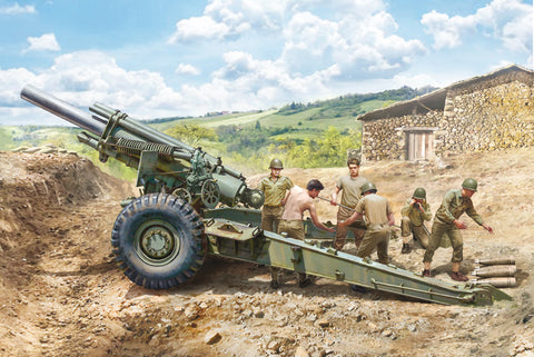 Italeri Military 1/35 M1 155mm Howitzer w/6 Crewmen Kit