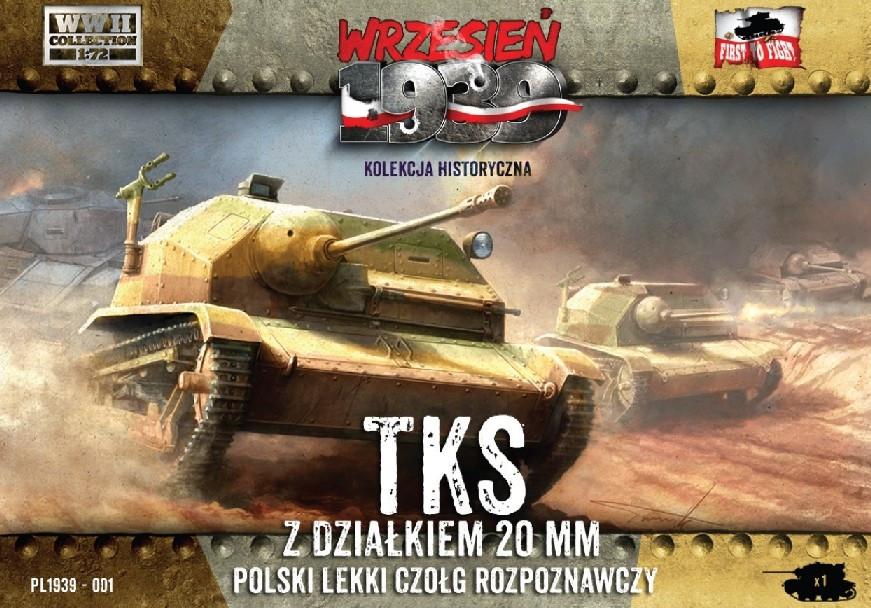 First To Fight 1/72 TKS Polish Light Recon Tank w/20mm Gun Kit