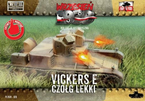 First To Fight 1/72 WWII Vickers E Polish Light Tank w/Double Turret Kit