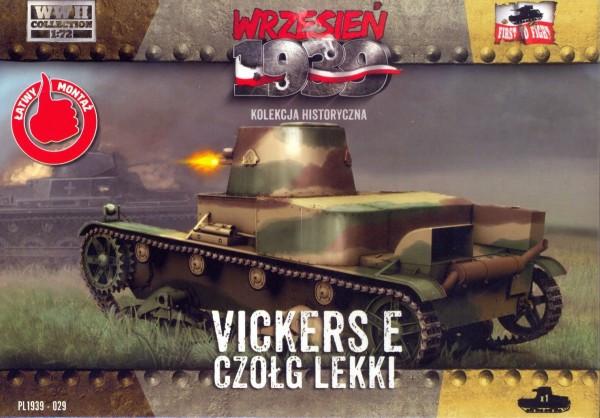 First To Fight 1/72 WWII Vickers E Polish Light Tank w/Single Turret Kit